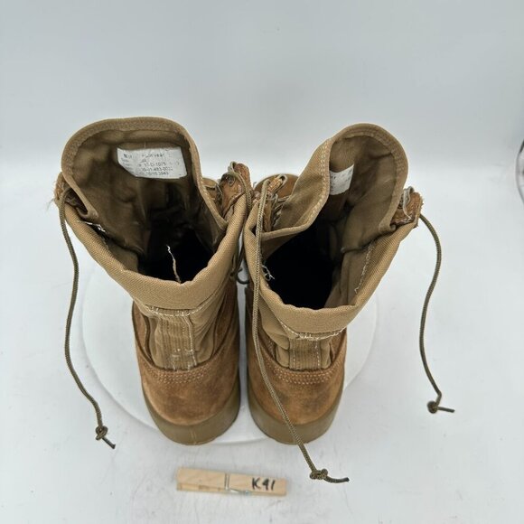 Belleville Men Size 11.5R Brown Khaki Suede Canvas Vibram Sole Hiking Boot - Picture 9 of 11